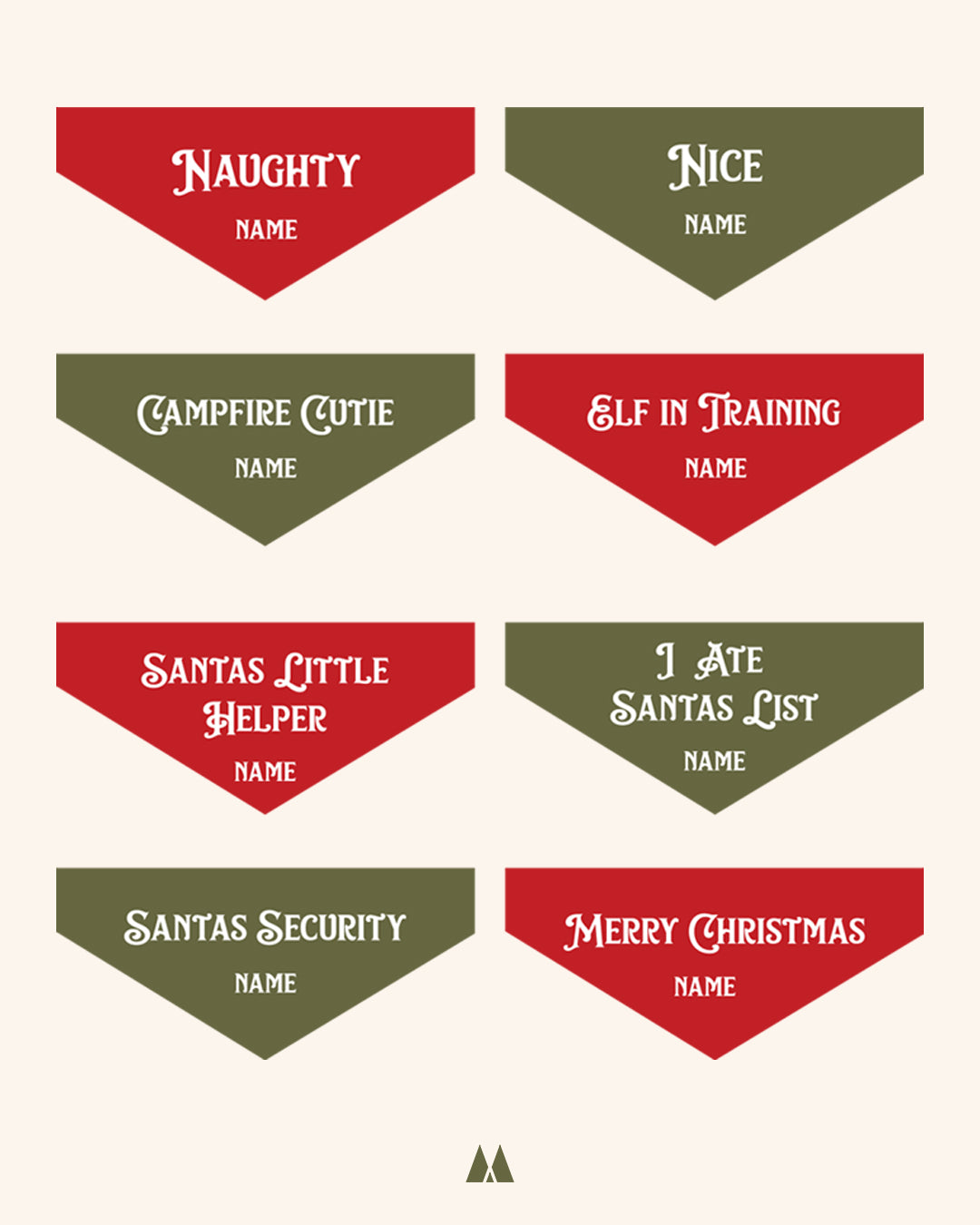 Reversible Holiday Bandana